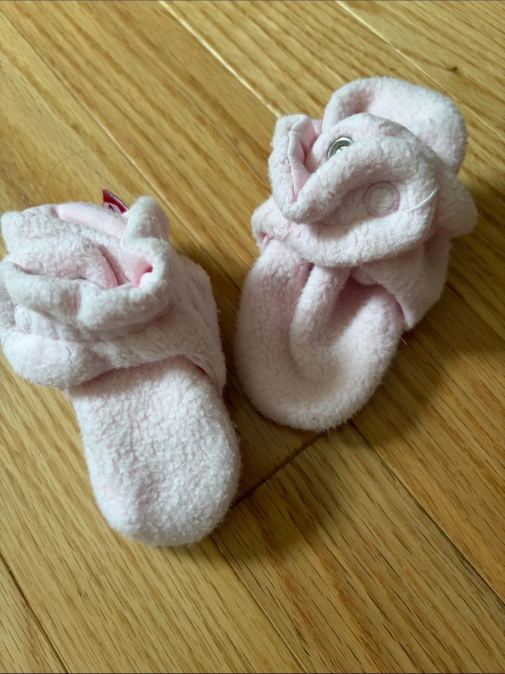 Soft Fleece Baby Booties 0-3m light pink